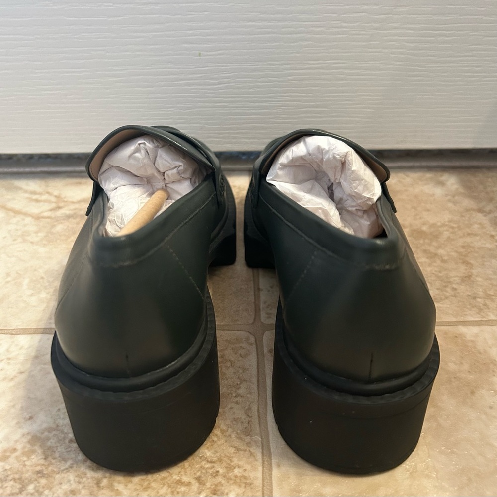 Coach Leah Amazon Green Leather Loafers Women’s Size 6.5 - Picture 5 of 9
